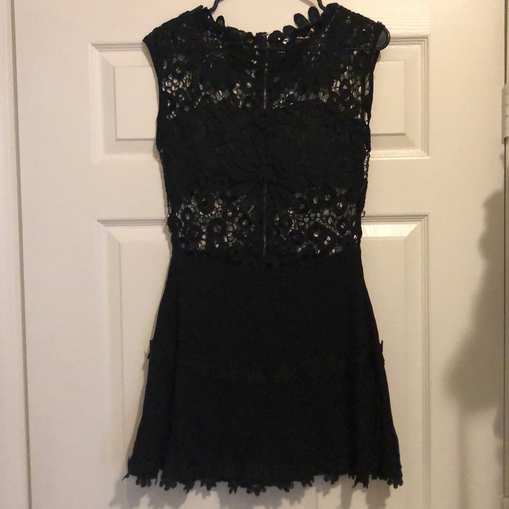 Black flower romper